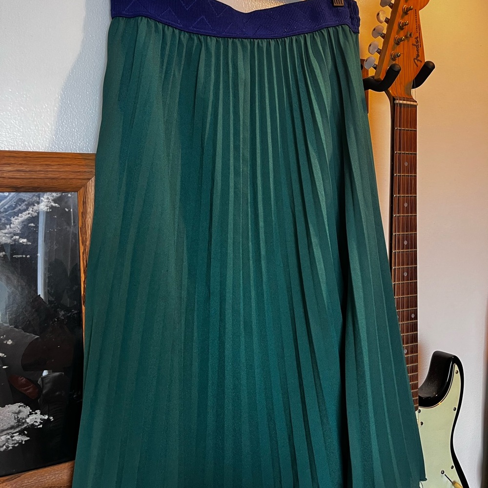 LuLaRoe Green Midi Pleated Skirt for Work